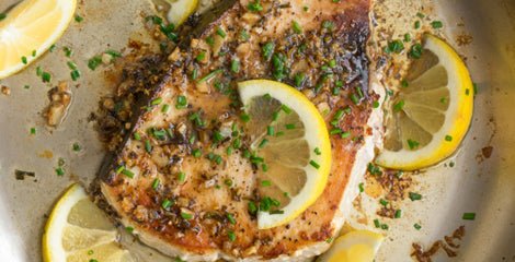 Pan-Seared Lemon Garlic Swordfish - City Seafood